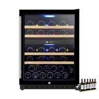 150L dual zone wine cabinet cooler mini cellar bar home bar hotel touch screen led wine cooler