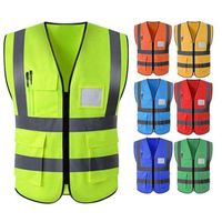 Daimei Traffic Safety Reflective Vest Emergency Safety Vest Vest with Pockets and Zipper
