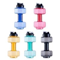Portable Gym Dumbbell Shape Water Filled Bottle Dumbbell Water Bottle