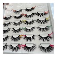 FREE 25MM color mink eyelash sample lashes3d wholesale eyelashes vendor