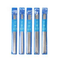 20cm Straight Knitting Needles Stainless Steel Crochet Hook DIY Sweater Weave Knitting Tools Size 2-4mm 5 Pcs/Size