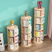 OEM factory modern kids household bookcase Magnetic Doodle book flat newspaper child shelf rotating bookshelf kids bookshelf