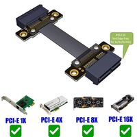 Riser Card PCIe 3.0 36PIN 1X Extension Cable 20cm PCI-E X1 PCI Express Gen3 8Gbps Graphic WLAN Extender Ribbon Cable M-M / F-F