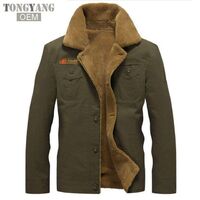 TONGYANG Winter Bomber Jacket Air Force Pilot MA1 Warm fur collar Army Jackets tactical Mens Jacket Size 5XL