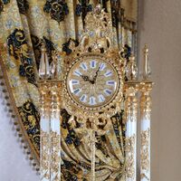European Style Luxury Vintage Elegant Design Golden Floor Clock High Quality Grandfather Clock Standing Clock