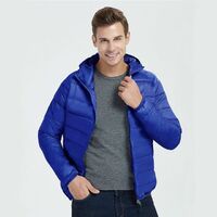 Wholesale Plus Size Zipper Light Warm Hooded Long Sleeve Quilted Winter Cotton Mens Outdoor Jacket