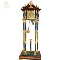 Luxury Floor Clock Home Hotel Decoration Standing Clock Palace Style Royal Golden Grandfather Clock