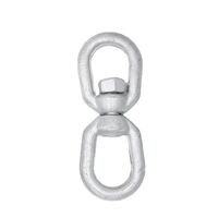 Hot Dip Galvanized Carbon Steel Drop Forged G402 Regular Chain Swivels With Eye & Eye