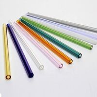 Food grade Lead free colored glass straw drinking straw