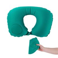 U-Shaped Self Pump up Portable Neck Travel Pillow, Inflatable for Airplane Travel neck pillow/