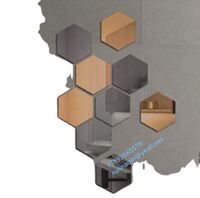 Small18x21cm hexagonal mirror bevel multi mirror tiles in collage cm for wall dressing mirror espejos frameless