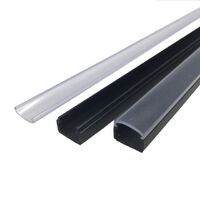 Black or white or clear transparent PVC Channels PVC Profile for LED Modules or LED Flexible Strips or LED Bars