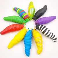 2022 New 3D Fidget Slug Toy Silicone custom logo Slug Curls Up Fidget Sensory Toy Funny Anti-stress Children Slug Fingertip Toy
