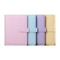 Wholesale PU leather A6 Customize File Folder Notebook Cover for School 6 Rings Binder Spiral Notebooks Cover with Buckle