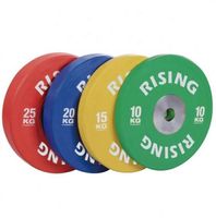 Rising Sports Custom Logo Exercise Gym Weight Rubber Bumper Plates