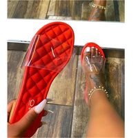 2020 Fashion Summer Women Sandals Clear Shoes Slip-On Jelly Shoes Ladies Flat Beach Sandals Outdoor Holiday Slides R1500