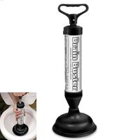 Buster drain cleaner with Two interchangeable plunger-heads