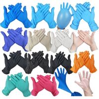 All color Black Mittens Disposable Nitrile Nitrile Mittens Skin Blue Factory Sell Directly Garden Mittens Nitrile