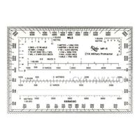 RA 6IN Rectangular Protractor with Degrees and mils, Graduated in Meters and Yards for Angle Measurements and Outdoor Navigation