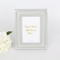 4X6 Gorgeous Pearl Glitter Sliver Glass Wedding Decorative Picture Photo Frame