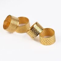 Cross Stitch Diy Thickened Golden Thimble Ring Thimble Sewing Diy Tool Daily Necessities Gift