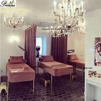 Cosmetic Shop Eyelash Clinic Spa Massage Lashes Bed with Gold Leg