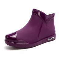 Short cut women rainboots comfortable fashion rain boots shoes pvc Womens Ankle Boots Matte Waterproof Short Chelsea Rain Boots