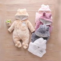 Huzhou Zhili baby jumpsuit thick cotton flannelette baby jumpsuit winter climbing clothes warm special products for children's w