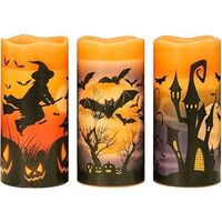 Halloween Decoration Battery Flameless LED Candle Lights Plastic Candle Light For Holiday Decoration