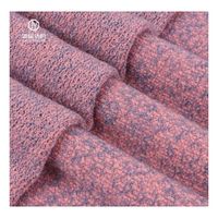 Elegant high quality acrylic blended wool tweed fabric imitation rabbit hair spandex knitted sweater fabric wholesale spot