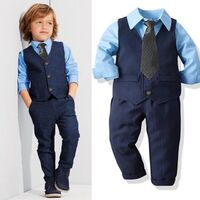 Meiqiai Autumn Toddler Boys Clothing Suits New Fashion Boy Clothes Gentleman Set 20A463