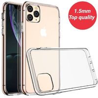 For Iphone 13 Case, Transparent 1.5mm Crystal Clear TPU Phone Case Back Cover For iPhone 11 12 13 Pro Max