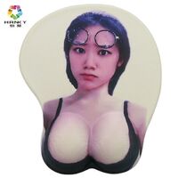 open sexy girl full photo wrist rest 3d anime custom boob silicon mouse pad