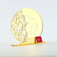 TX Gold Perfect Restaurant Table Numbers Table Number Stands Table Numbers Acrylic Wedding For Wedding Reception and Decoration