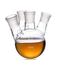 Tiandi Labs 250ml 24/40 Round Bottom Glass Boiling Flask With Four Necks
