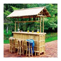 Hot sale bamboo tiki bar with stools for outdoor or Beach Fun outdoor bamboo bar counter for sale