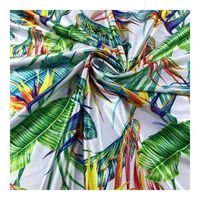 The factory outlet tropical pattern digital printed custom shining swim fabric for clothes