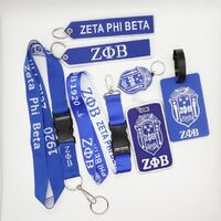 All Groups ZETA PHI BETA Woven Tags Sorority Gifts Embroidery Wristlet Bracelet Keychain Tag Greek Paraphernalia For Teens