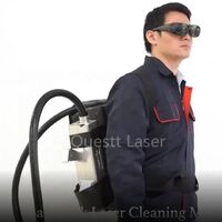 50w 100w 200w backpack bag style electric laser rust removal lazer cleaning ink graffiti paint old building machine