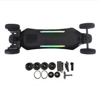 China factory 45km/h electric longboard dual motor offroad electric skateboard 1000w*2 with LED light