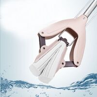 Magic Dry and Wet Sweep Easy Squeeze PVA Sponge Mop Telescopic Handle Folding Flat Mop With Stainless Steel Handle