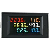 D69-2058 Voltmeter Current Ammeter Power Factor Electric Energy Frequency Meter Digital Panel Wattmeter LCD VOLT AMP