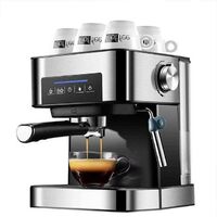 Amazon Hot Sale Espresso Coffee Maker Machine Stainless Steel Compact Espresso Maker with Milk Frother Wand