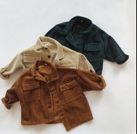 Children jacket 2021 spring autumn new products retro western corduroy cardigan boys girls jacket