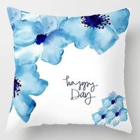 New Modern Concise Style Pillow Case Blue Geometric Cushion Cover