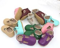 Low Price Free Sample Soft Leather Upper Girls Baby Suede Sole Shoes Girls Baby T-Bar Dress Shoes