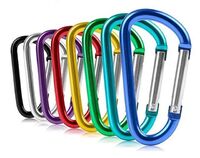 Cheap aluminum alloy D type spring snap buckle key chain hook climbing carabiner