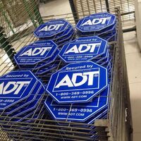 American plastic reflective ADT security yard sign