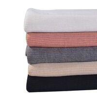 Knitted warm thicken rib viscose wool acrylic blend fabric for winter pullovers