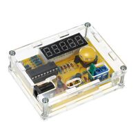 DIY meter frequency counter Tester digital Crystal Counter Meter Oscillator Tester with Transparent Case 1Hz~50MHz